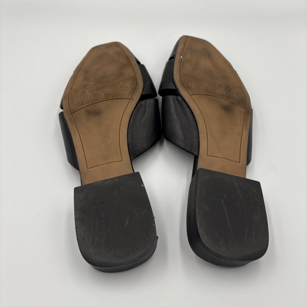 FRANCO SARTO MULE WOMEN SHOES SIZE 6.5 BLACK LEATHER - Picture 10 of 10